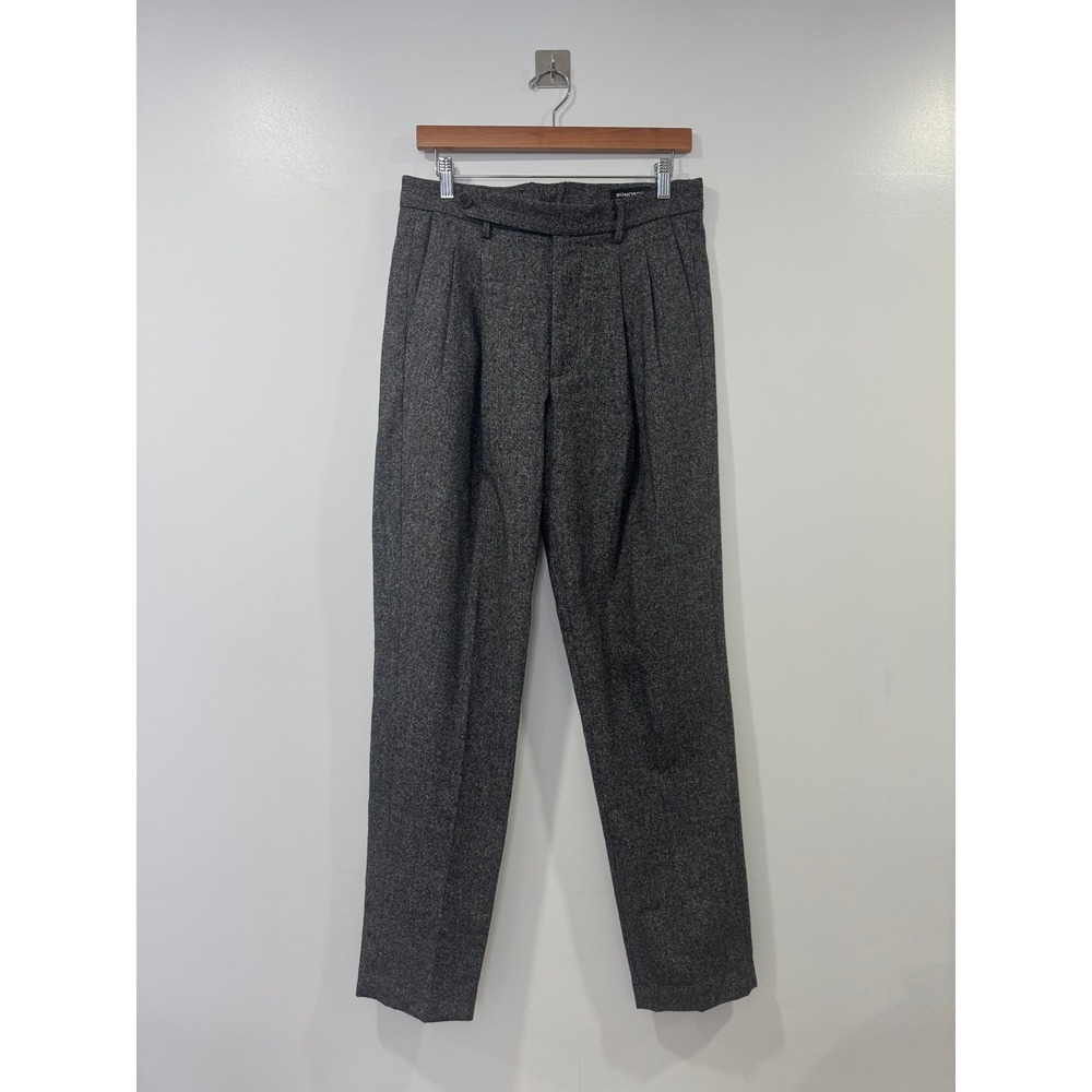 Bonobos Men Grey 100% Wool Pleated Dress Pants 31" Waist